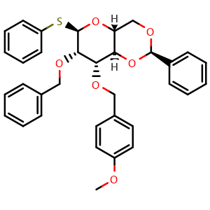 (2R,4aR,6R,7S,8S,8aR)-7-(Benzyloxy)-8-[(4-methoxybenzyl)oxy]-2-phenyl-6-(phenylthio)hexahydropyrano[3,2-d][1,3]dioxine