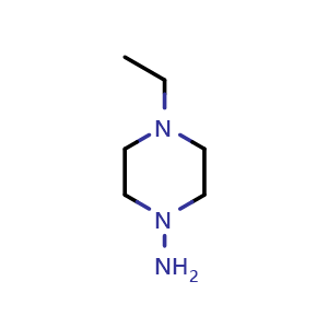 Chemical structure of 4-Ethylpiperazin-1-amine , CAS 34924-93-1, AChemBlock Y218230