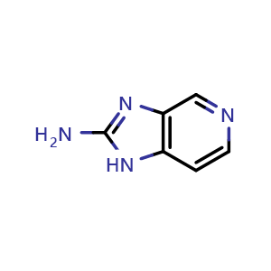 Chemical structure of 2-Aminoimidazo[4,5-c]pyridine , CAS 68074-63-5, AChemBlock Y218239