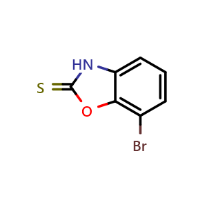 Chemical structure of 7-Bromobenzoxazole-2(3H)-thione , CAS 1013643-09-8, AChemBlock Y218241