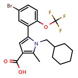 5-[5-Bromo-2-(trifluoromethoxy)phenyl]-1-(cyclohexylmethyl)-2-methyl-1H-pyrrole-3-carboxylic acid