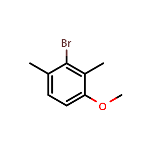 Chemical structure of 3-Bromo-2,4-dimethylanisole , CAS 23453-90-9, AChemBlock Y218262