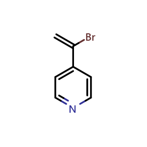 Chemical structure of 4-(1-Bromovinyl)pyridine , CAS 241481-87-8, AChemBlock Y218269