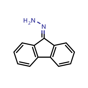 Chemical structure of (9H-Fluoren-9-ylidene)hydrazine , CAS 13629-22-6, AChemBlock Y218275
