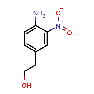 Chemical structure of 2-(4-Amino-3-nitrophenyl)ethanol , CAS 15896-61-4, AChemBlock Y218280