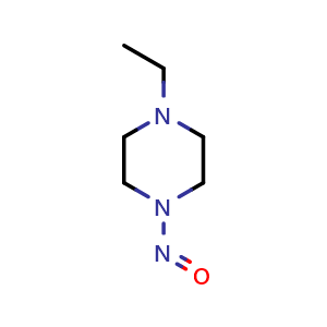 Chemical structure of 1-Ethyl-4-nitrosopiperazine , CAS 65504-33-8, AChemBlock Y218284