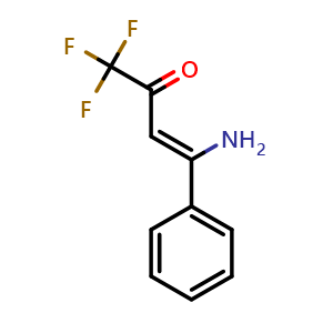 Chemical structure of (Z)-4-Amino-1,1,1-trifluoro-4-phenyl-3-buten-2-one , CAS 106578-65-8, AChemBlock Y218293