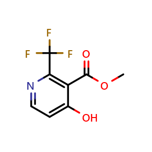 Chemical structure of Methyl 4-Hydroxy-2-(trifluoromethyl)nicotinate , CAS 237760-08-6, AChemBlock Y218305