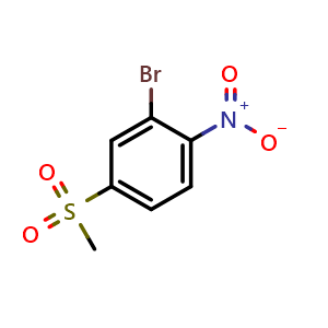 Chemical structure of 2-Bromo-4-(methylsulfonyl)-1-nitrobenzene , CAS 2995282-97-6, AChemBlock Y218312