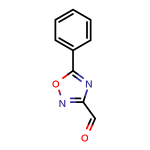 Chemical structure of 5-Phenyl-1,2,4-oxadiazole-3-carbaldehyde , CAS 73217-79-5, AChemBlock Y218323