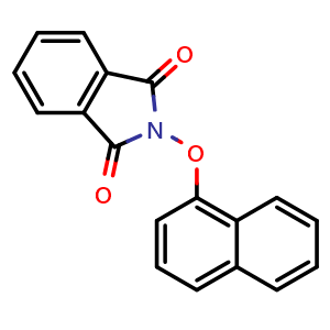 Chemical structure of 2-(1-Naphthyloxy)isoindoline-1,3-dione , CAS 882757-66-6, AChemBlock Y218325