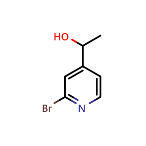Chemical structure of 1-(2-Bromo-4-pyridyl)ethanol , CAS 1220126-97-5, AChemBlock Y218326