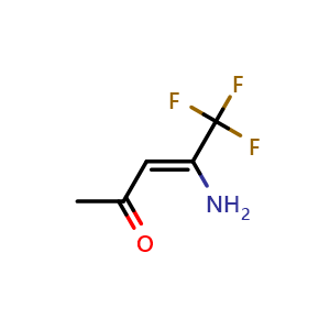 Chemical structure of (Z)-4-Amino-5,5,5-trifluoro-3-penten-2-one , CAS 106578-72-7, AChemBlock Y218327