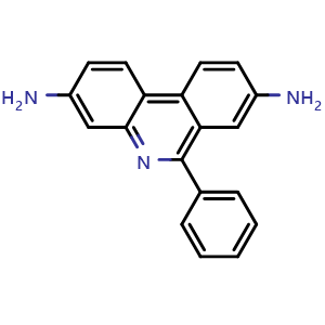 Chemical structure of 3,8-Diamino-6-phenylphenanthridine , CAS 52009-64-0, AChemBlock Y218330