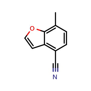 Chemical structure of 7-Methylbenzofuran-4-carbonitrile , CAS 1427446-20-5, AChemBlock Y218350