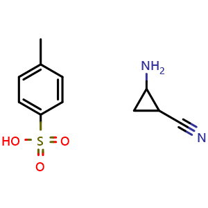 Chemical structure of 2-Aminocyclopropanecarbonitrile Tosylate , AChemBlock Y218352
