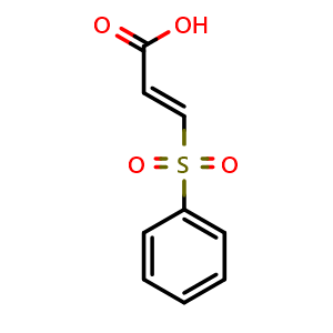 Chemical structure of (E)-3-(Phenylsulfonyl)acrylic acid , CAS 711-29-5, AChemBlock Y218375