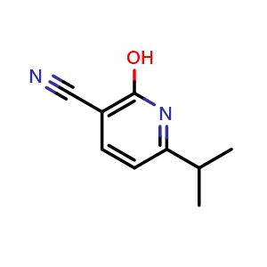 Chemical structure of 2-hydroxy-6-isopropylnicotinonitrile , CAS 5782-69-4, AChemBlock Y218425