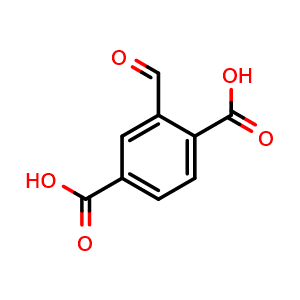 Chemical structure of 2-formylterephthalic acid , CAS 69526-90-5, AChemBlock Y218437