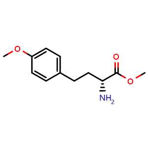 Chemical structure of methyl (R)-2-amino-4-(4-methoxyphenyl)butanoate , CAS 2349510-92-3, AChemBlock Y218458