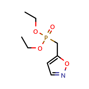 Chemical structure of diethyl (isoxazol-5-ylmethyl)phosphonate , CAS 85167-83-5, AChemBlock Y218466