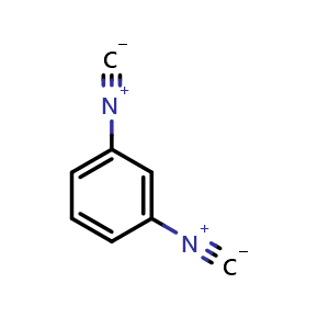 Chemical structure of 1,3-diisocyanobenzene , CAS 52234-17-0, AChemBlock Y218513