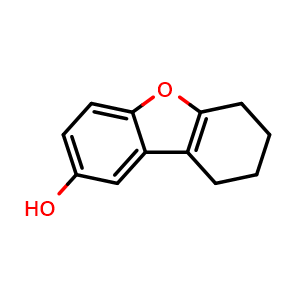 Chemical structure of 6,7,8,9-tetrahydrodibenzo[b,d]furan-2-ol , CAS 1133-79-5, AChemBlock Y218514