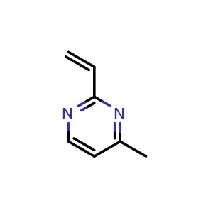 Chemical structure of 4-methyl-2-vinylpyrimidine , CAS 2839649-19-1, AChemBlock Y218561