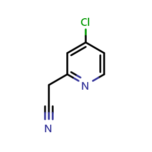 Chemical structure of 2-(4-chloropyridin-2-yl)acetonitrile , CAS 1000515-40-1, AChemBlock Y218604