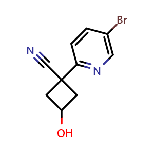 1-(5-bromopyridin-2-yl)-3-hydroxycyclobutane-1-carbonitrile