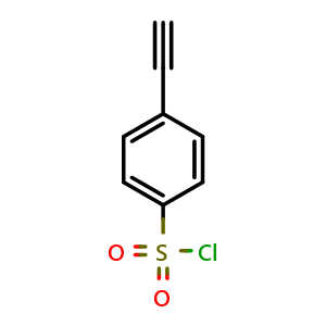 Chemical structure of 4-ethynylbenzenesulfonyl chloride , CAS 2168215-65-2, AChemBlock Y218611