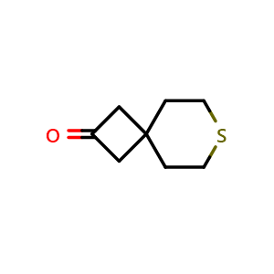 Chemical structure of 7-thiaspiro[3.5]nonan-2-one , CAS 1440962-09-3, AChemBlock Y218624