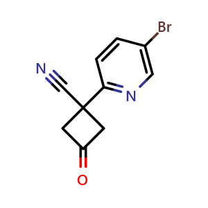 1-(5-bromopyridin-2-yl)-3-oxocyclobutane-1-carbonitrile
