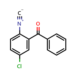 Chemical structure of (5-chloro-2-isocyanophenyl)(phenyl)methanone , CAS 521270-77-9, AChemBlock Y218643
