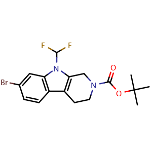 tert-butyl 7-bromo-9-(difluoromethyl)-1,3,4,9-tetrahydro-2H-pyrido[3,4-b]indole-2-carboxylate