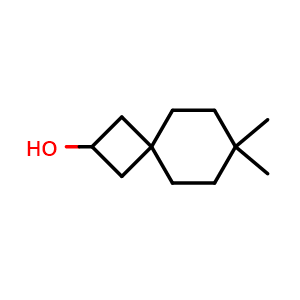 Chemical structure of 7,7-dimethylspiro[3.5]nonan-2-ol , CAS 2413899-97-3, AChemBlock Y218690