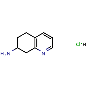 Chemical structure of 5,6,7,8-tetrahydroquinolin-7-amine hydrochloride , CAS 2740660-21-1, AChemBlock Y218697