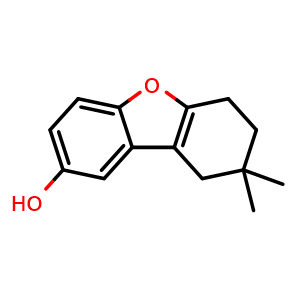 Chemical structure of 8,8-dimethyl-6,7,8,9-tetrahydrodibenzo[b,d]furan-2-ol , CAS 2581215-34-9, AChemBlock Y218702