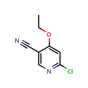 Chemical structure of 6-chloro-4-ethoxynicotinonitrile , CAS 1187190-96-0, AChemBlock Y218706