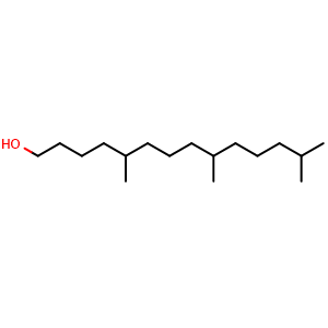 Chemical structure of 5,9,13-trimethyltetradecan-1-ol , CAS 93175-65-6, AChemBlock Y218707