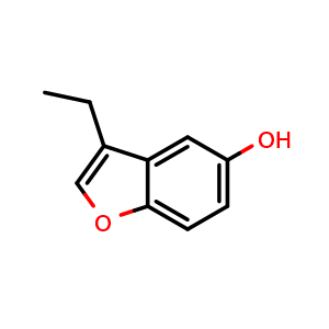 Chemical structure of 3-ethylbenzofuran-5-ol , CAS 7182-23-2, AChemBlock Y218717