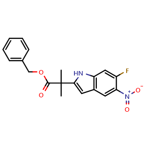 benzyl 2-(6-fluoro-5-nitro-1H-indol-2-yl)-2-methylpropanoate