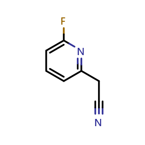 Chemical structure of 2-(6-fluoropyridin-2-yl)acetonitrile , CAS 312325-71-6, AChemBlock Y218793
