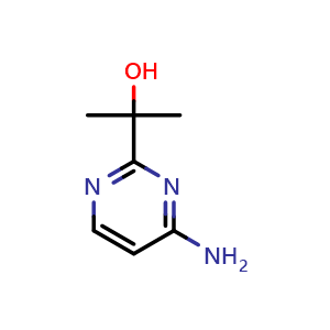 Chemical structure of 2-(4-aminopyrimidin-2-yl)propan-2-ol , CAS 1434053-14-1, AChemBlock Y218796