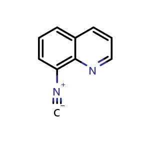 Chemical structure of 8-isocyanoquinoline , CAS 3101-17-5, AChemBlock Y218798