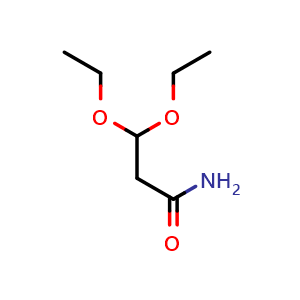 Chemical structure of 3,3-diethoxypropanamide , CAS 41365-74-6, AChemBlock Y218799