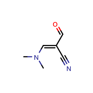 Chemical structure of (E)-3-(dimethylamino)-2-formylacrylonitrile , CAS 13974-68-0, AChemBlock Y218826