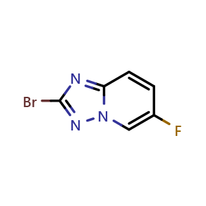 Chemical structure of 2-bromo-6-fluoro-[1,2,4]triazolo[1,5-a]pyridine , CAS 1820618-38-9, AChemBlock Y218838