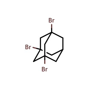 Chemical structure of 1,3,5-tribromoadamantane , CAS 707-34-6, AChemBlock Y218850