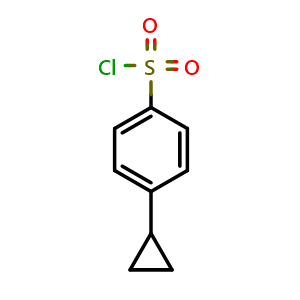 Chemical structure of 4-cyclopropylbenzenesulfonyl chloride , CAS 167404-32-2, AChemBlock Y218859